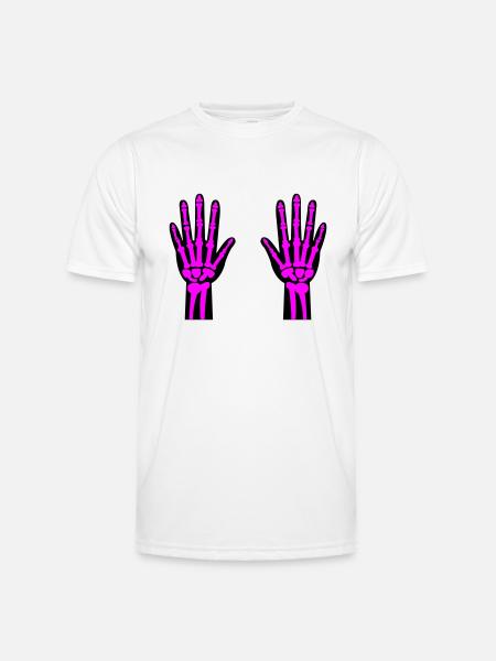 Skeleton Hands 02 - Men's Functional T-Shirt - white