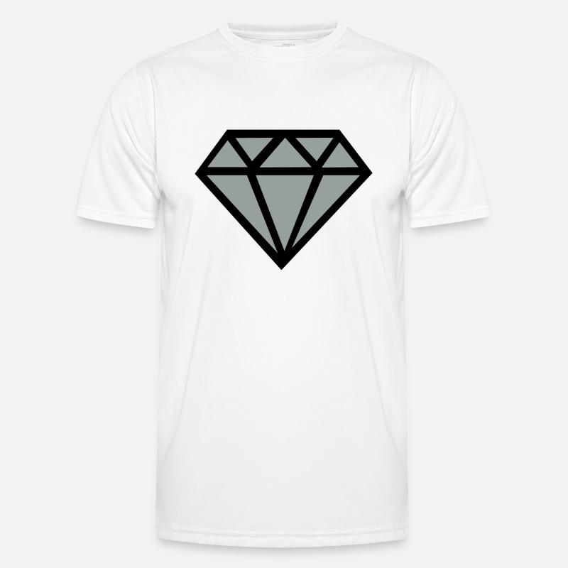 Diamond (diamond) 01.0 - Men's Functional T-Shirt - white