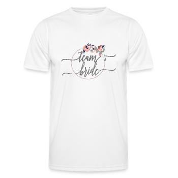 team_bride_flower_1 - Men's Functional T-Shirt - white - Front - AI Model Male 178 dark (178cm)