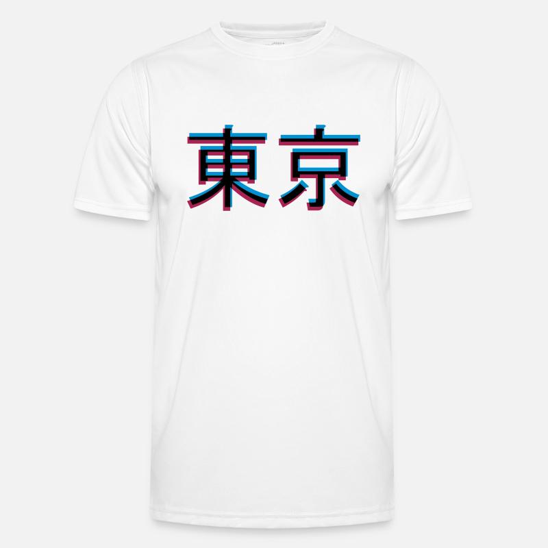 3D Effekt Tokyo Männer Funktions-T-Shirt