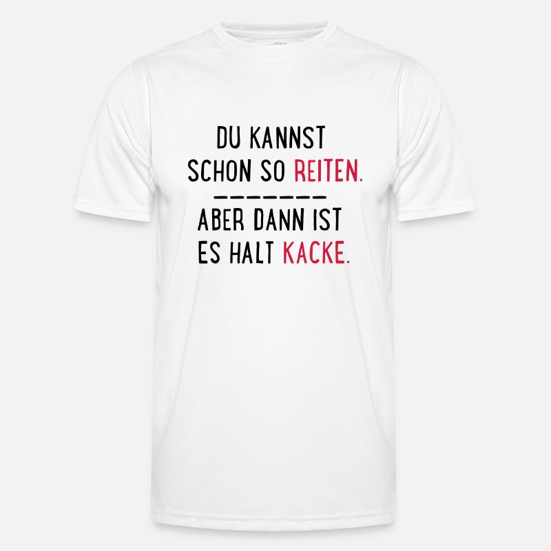 kacke reiten - Männer Funktions-T-Shirt - Weiß