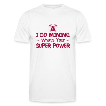 Bergbau - Männer Funktions-T-Shirt - Weiß - Vorne - AI Model Male 178 dark (178cm)