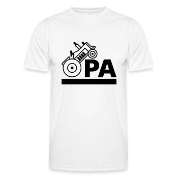 Opa Traktor Landwirt Großvater Geschenk - Männer Funktions-T-Shirt - Weiß - Vorne - AI Model Male 178 dark (178cm)