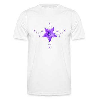 Glockenblume lila Blume - Männer Funktions-T-Shirt - Weiß - Vorne - AI Model Male 178 dark (178cm)
