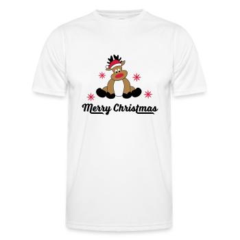 Joyeux Noël - T-shirt sport Homme - blanc - Devant - AI Model Male 178 dark (178cm)
