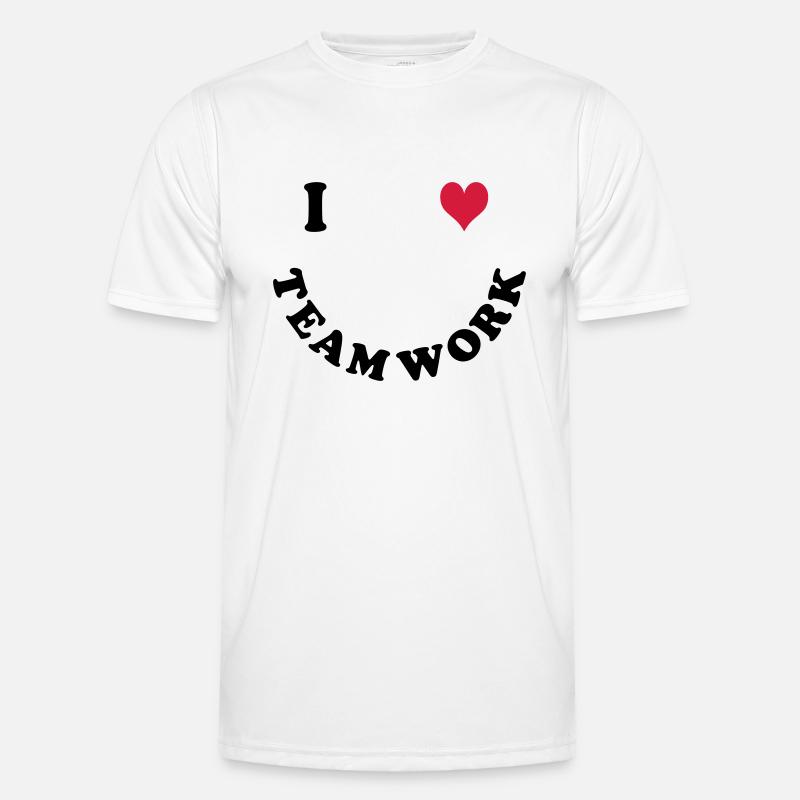 Ich liebe Teamwork Männer Funktions-T-Shirt