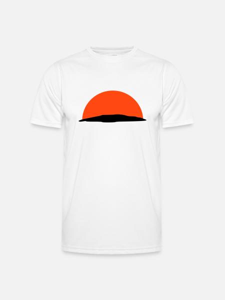 sunset - Männer Funktions-T-Shirt - Weiß