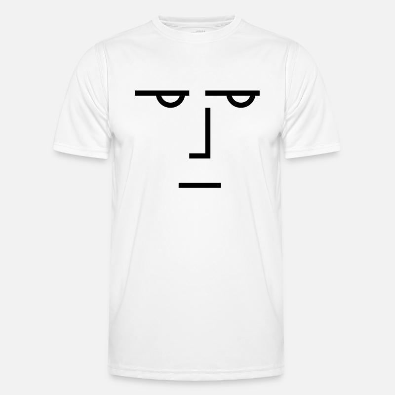 Ein ernster Blick - Männer Funktions-T-Shirt - Weiß