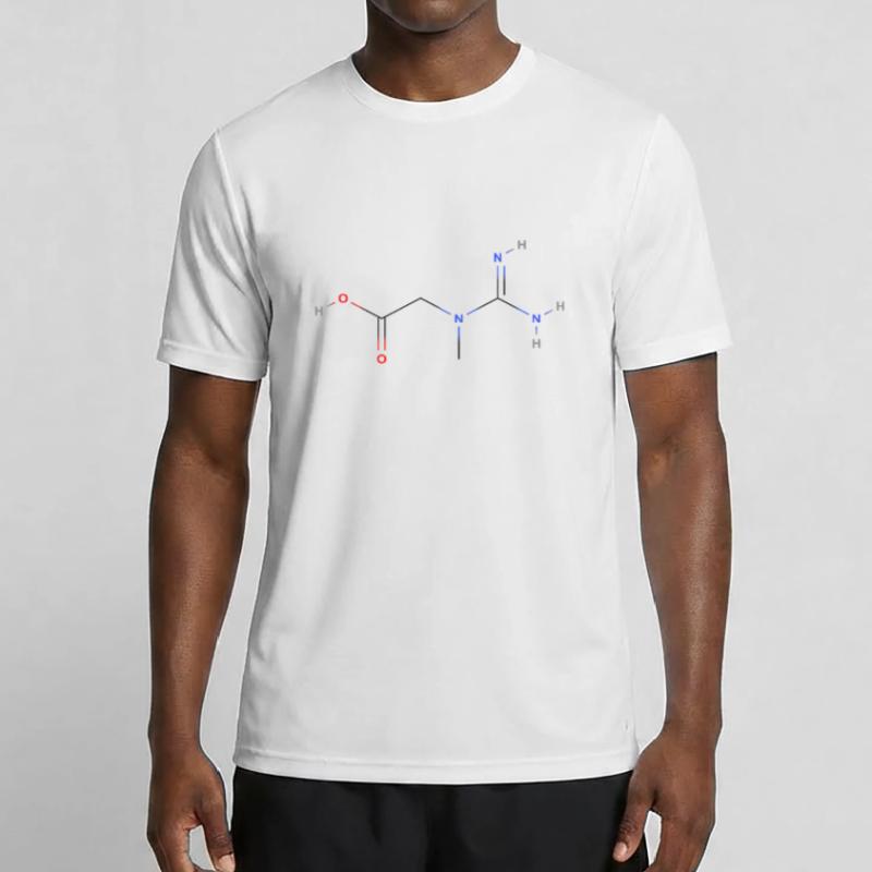 Molécule de créatine - Formule structurale colorée T-shirt sport Homme