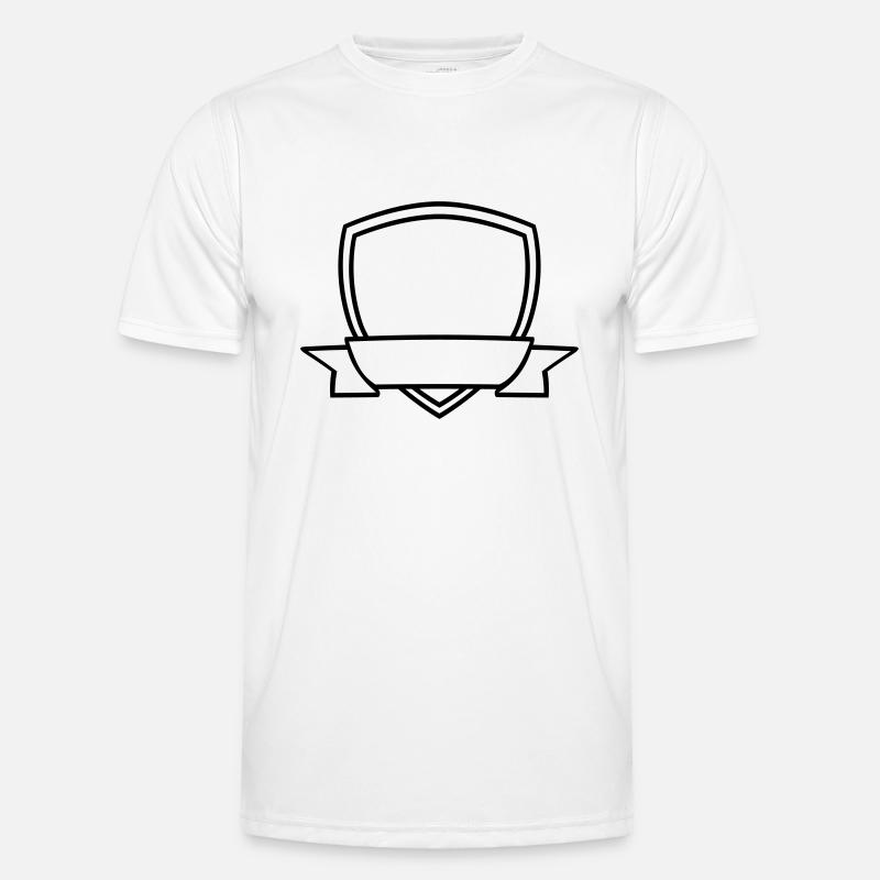 Banner Shield Empty - Men's Functional T-Shirt - white
