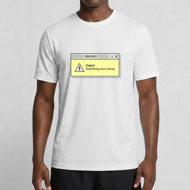 Warning Message System Dialog Error Computer Men's Functional T-Shirt