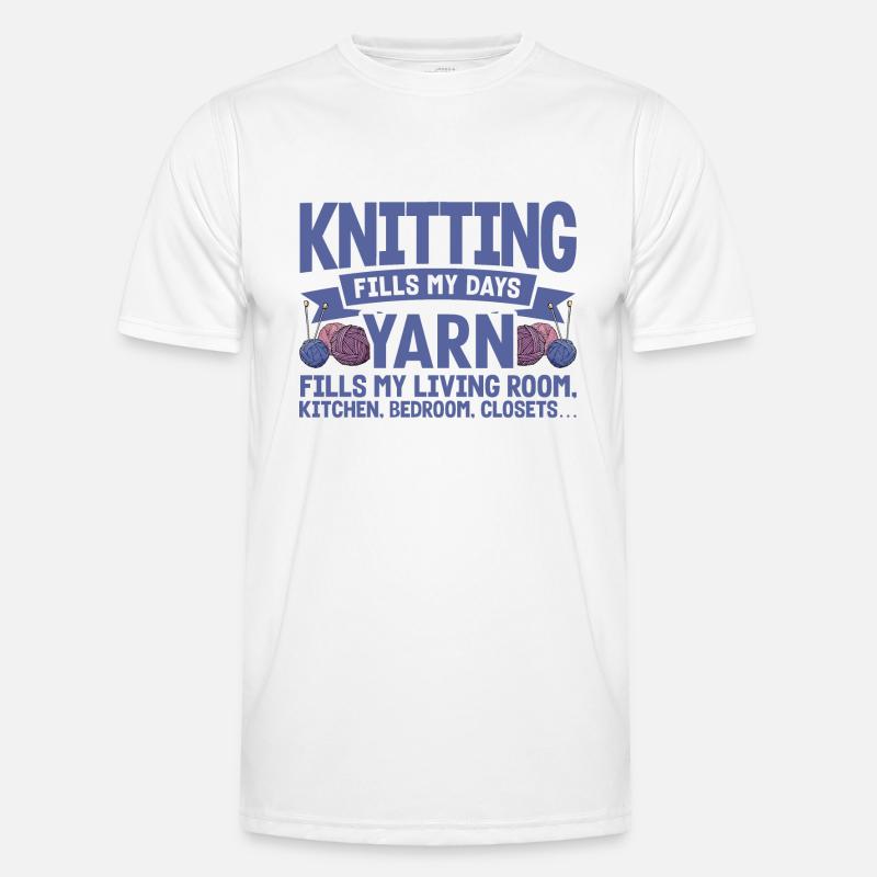 Garn stricken Stricken Quilten Geschenk Männer Funktions-T-Shirt