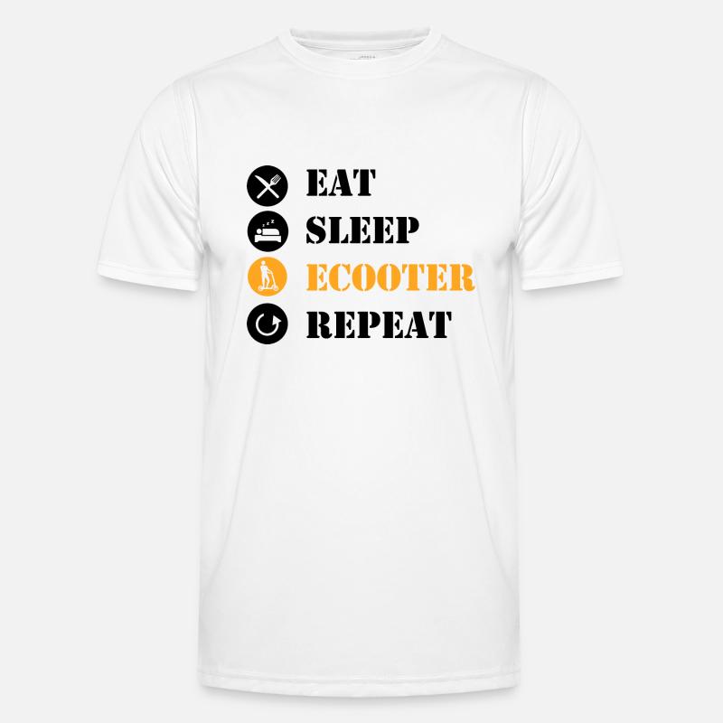 E-Scooter E-Roller Scooter - Männer Funktions-T-Shirt - Weiß
