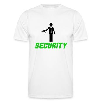 Conception de la sécurité - T-shirt sport Homme - blanc - Devant - AI Model Male 178 dark (178cm)