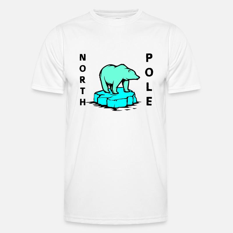 eisbär north pole - Männer Funktions-T-Shirt - Weiß