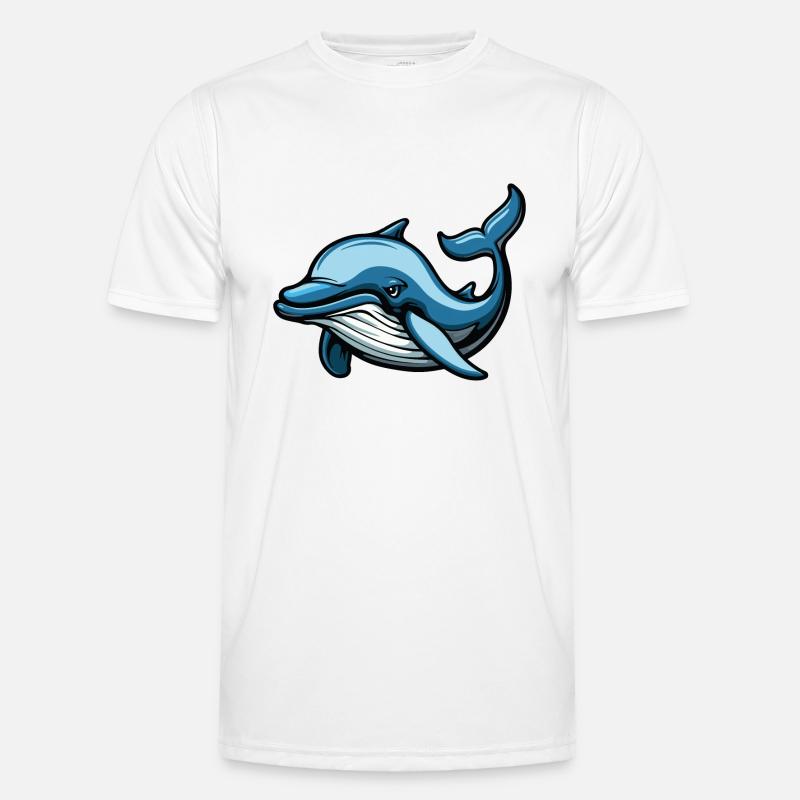 Delfin Comic - Men's Functional T-Shirt - white