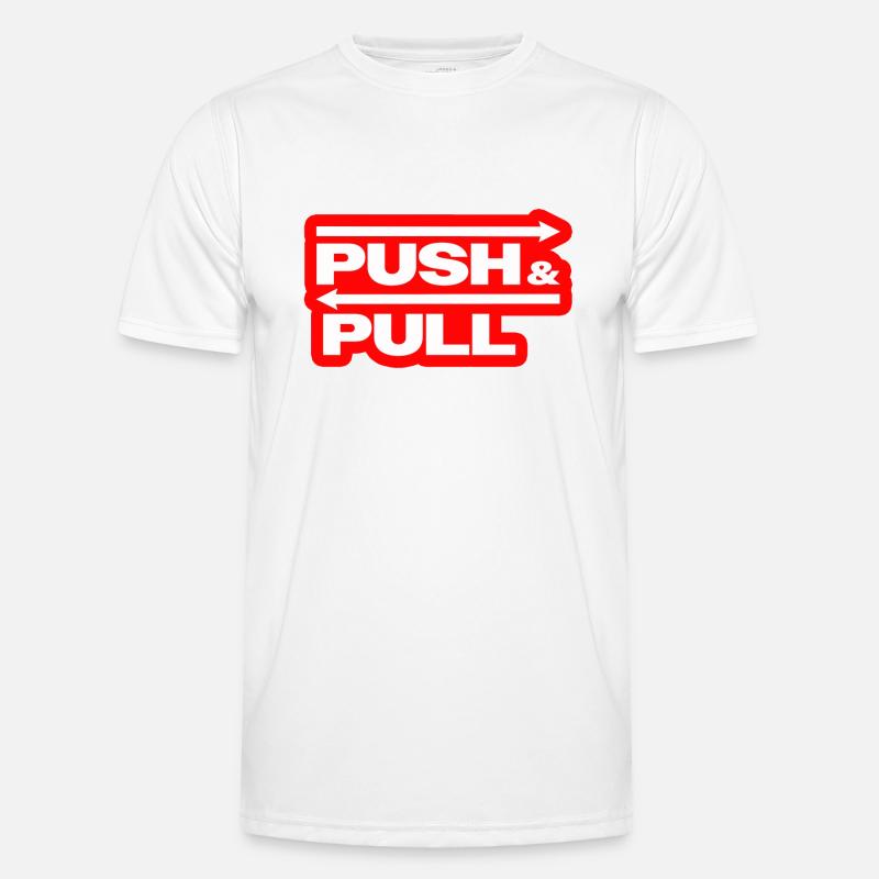 Push and Pull Red Männer Funktions-T-Shirt