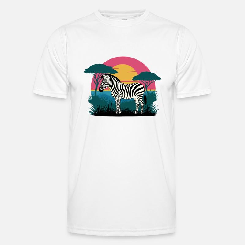 Sunset Zebra Männer Funktions-T-Shirt