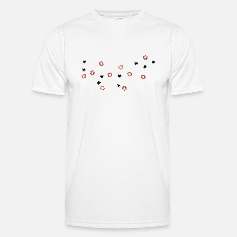 blümchen - Männer Funktions-T-Shirt - Weiß