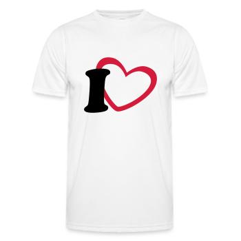 I like - Men's Functional T-Shirt - white - Front - AI Model Male 178 dark (178cm)