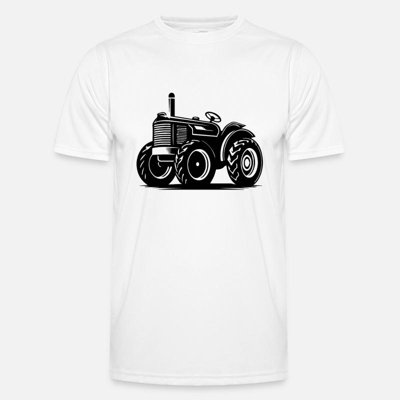 Traktor - Männer Funktions-T-Shirt - Weiß