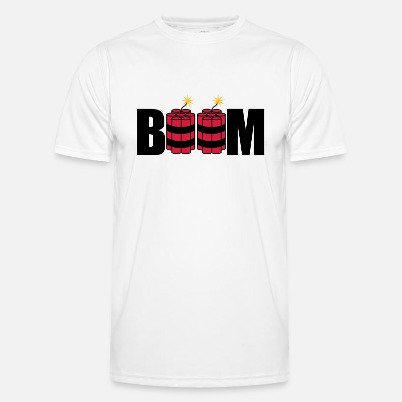 boom lit tnt dynamite explode explosion Men's Functional T-Shirt