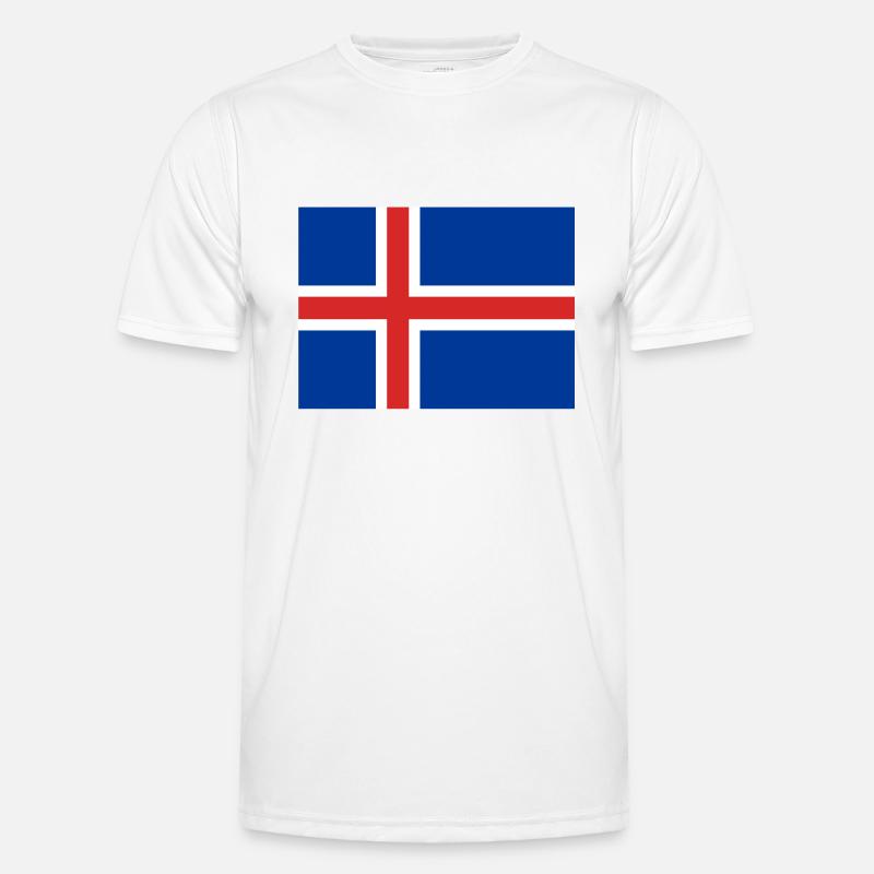 Drapeau de l'Islande T-shirt sport Homme