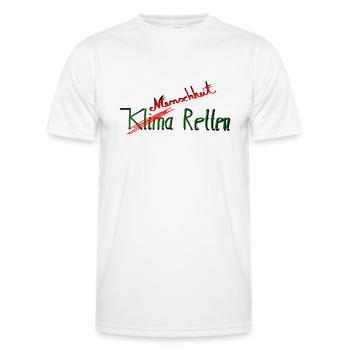 Klima Retten - Männer Funktions-T-Shirt - Weiß - Vorne - AI Model Male 178 dark (178cm)
