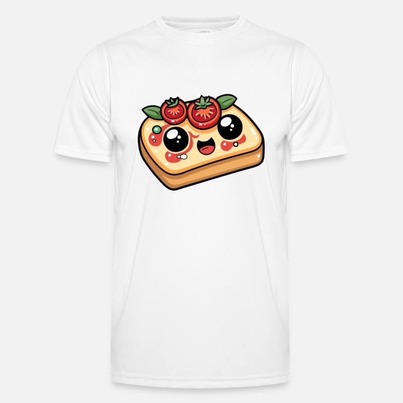 Funny Bread with Tomato Comic - Men's Functional T-Shirt - white