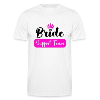 bride support team - Männer Funktions-T-Shirt - Weiß - Vorne - AI Model Male 178 dark (178cm)