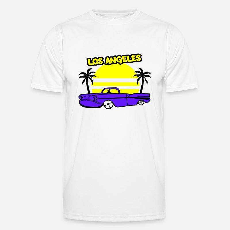 los angeles lowrider - Männer Funktions-T-Shirt - Weiß