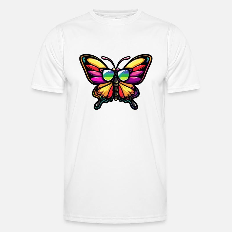 Butterfly Comic Cool - Men's Functional T-Shirt - white