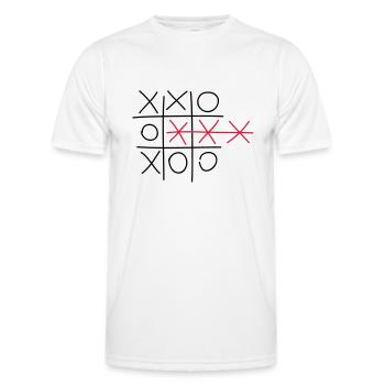 play_fail_f2 - Men's Functional T-Shirt - white - Front - AI Model Male 178 dark (178cm)