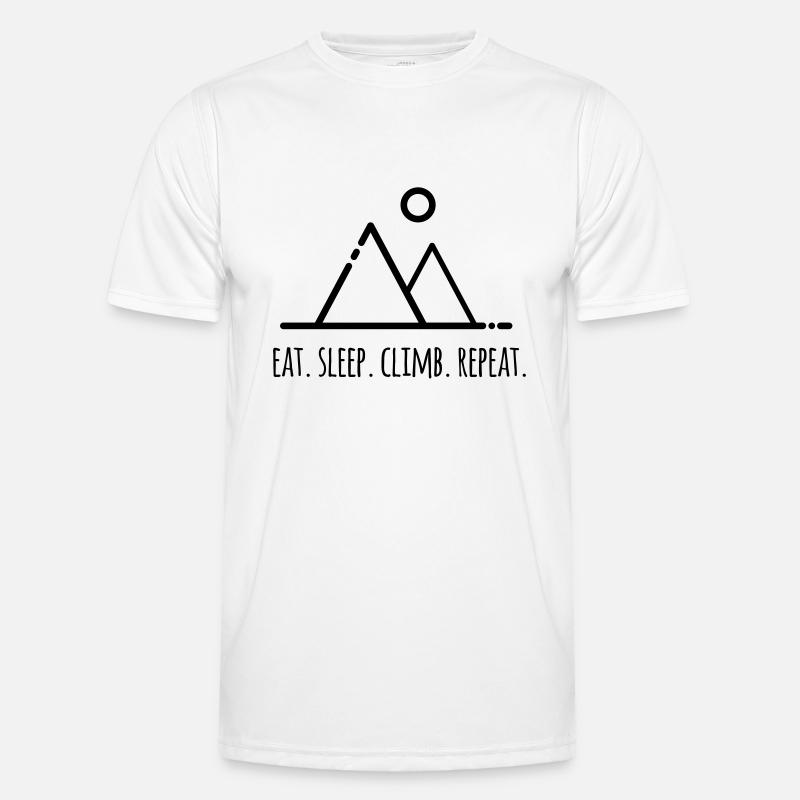Eat.Sleep.Climb.Repeat - for climbers - Men's Functional T-Shirt - white