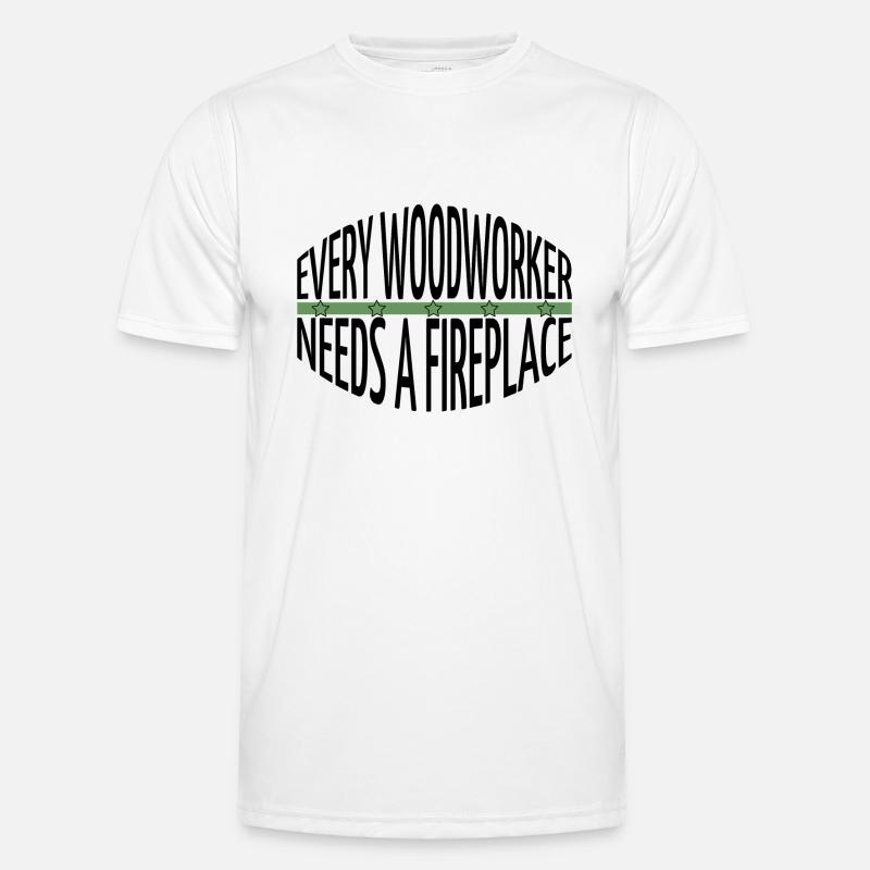 bûcheron charpentier blague couper du bois T-shirt sport Homme