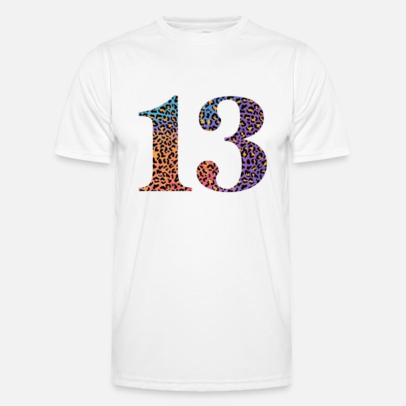 13th Birthday Leopard Men's Functional T-Shirt