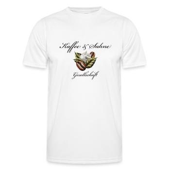 Kaffee & Sahne - Männer Funktions-T-Shirt - Weiß - Vorne - AI Model Male 178 dark (178cm)