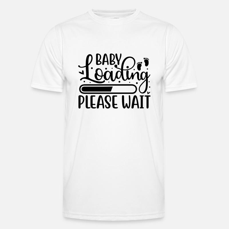 Baby loading - please wait - Men's Functional T-Shirt - white
