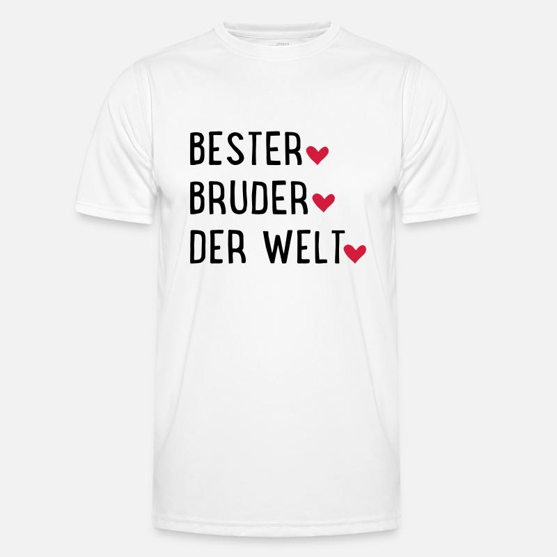 Bester Bruder der Welt - Männer Funktions-T-Shirt - Weiß