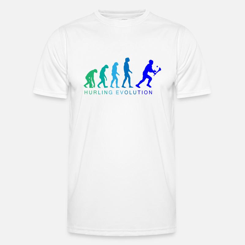 The Evolution of Hurling Männer Funktions-T-Shirt