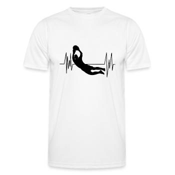 Gardien de but football - T-shirt sport Homme - blanc - Devant - AI Model Male 178 dark (178cm)