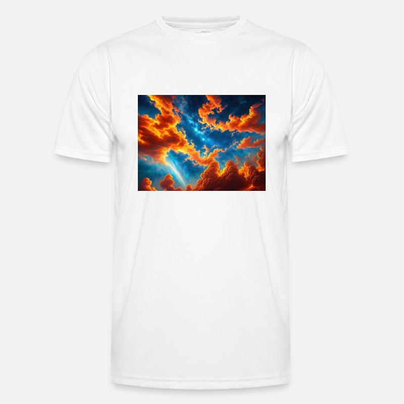 blue red sky with a creature generated ai - Men's Functional T-Shirt - white