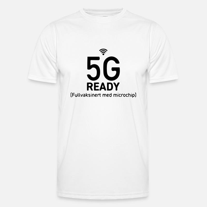 5G-ready, vollständig geimpft mit Mikrochip Männer Funktions-T-Shirt