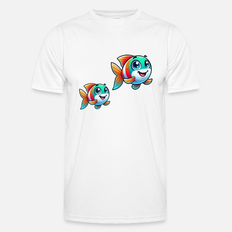 Bande dessinée de poisson T-shirt sport Homme