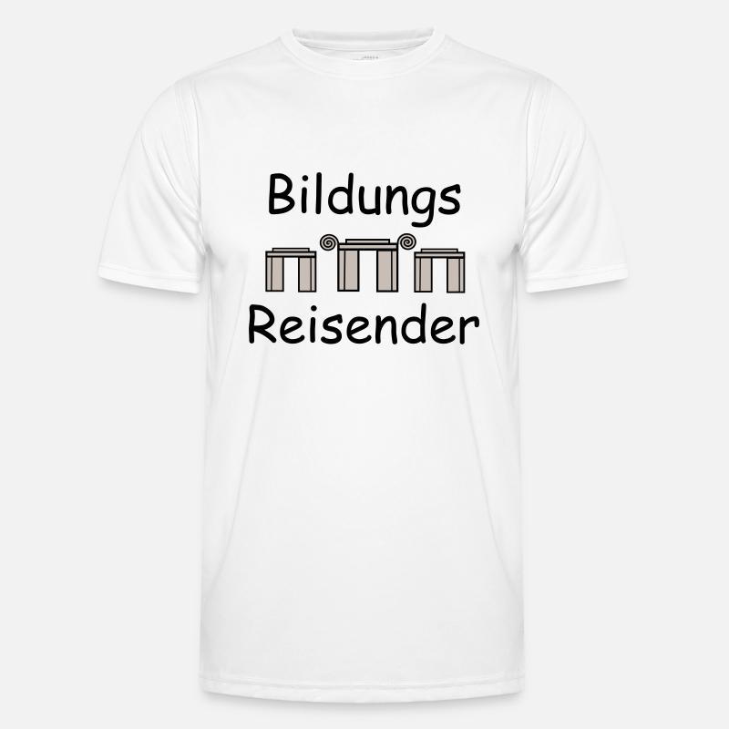 Bildungsreisender - Männer Funktions-T-Shirt - Weiß