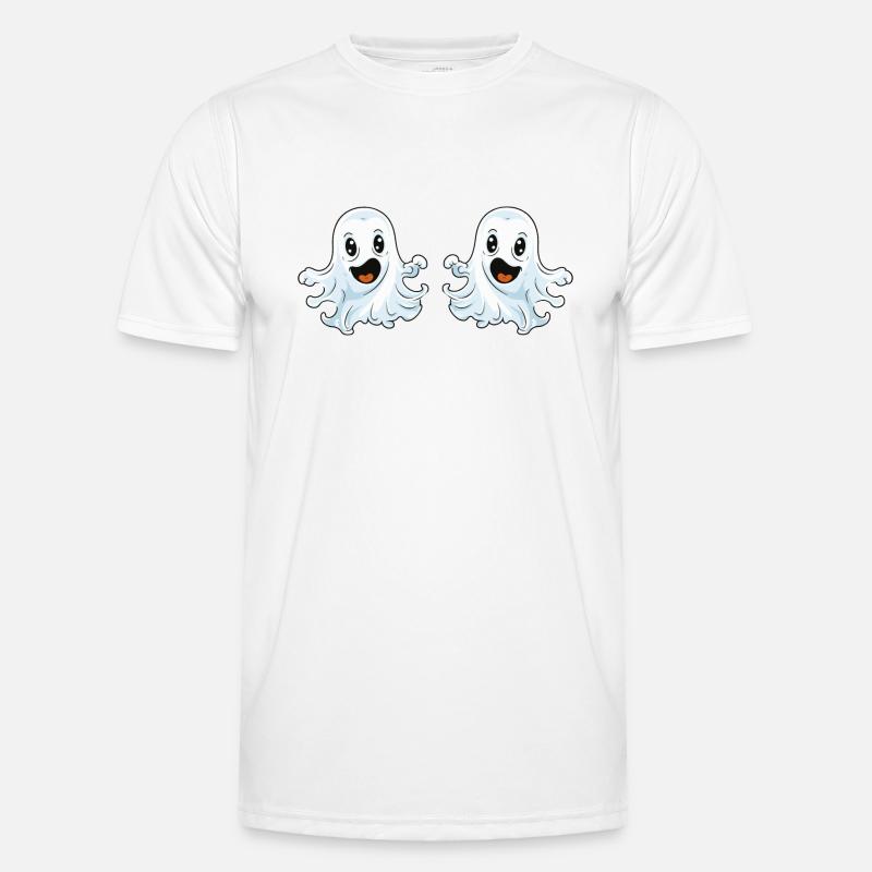 ghost comic - Männer Funktions-T-Shirt - Weiß