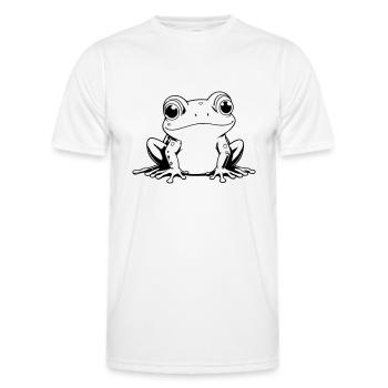 Contours de grenouille - T-shirt sport Homme - blanc - Devant - AI Model Male 178 dark (178cm)