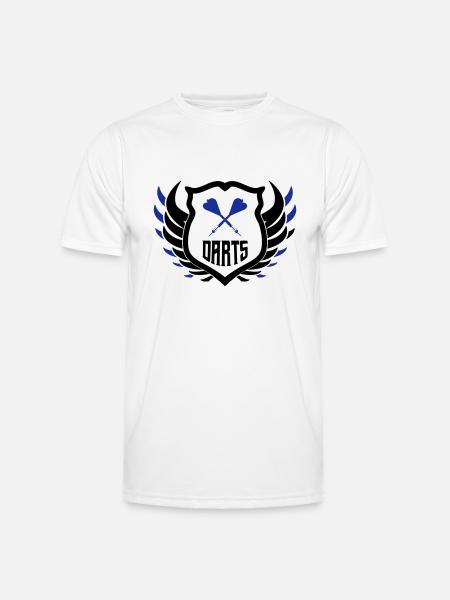 darts crest - Männer Funktions-T-Shirt - Weiß