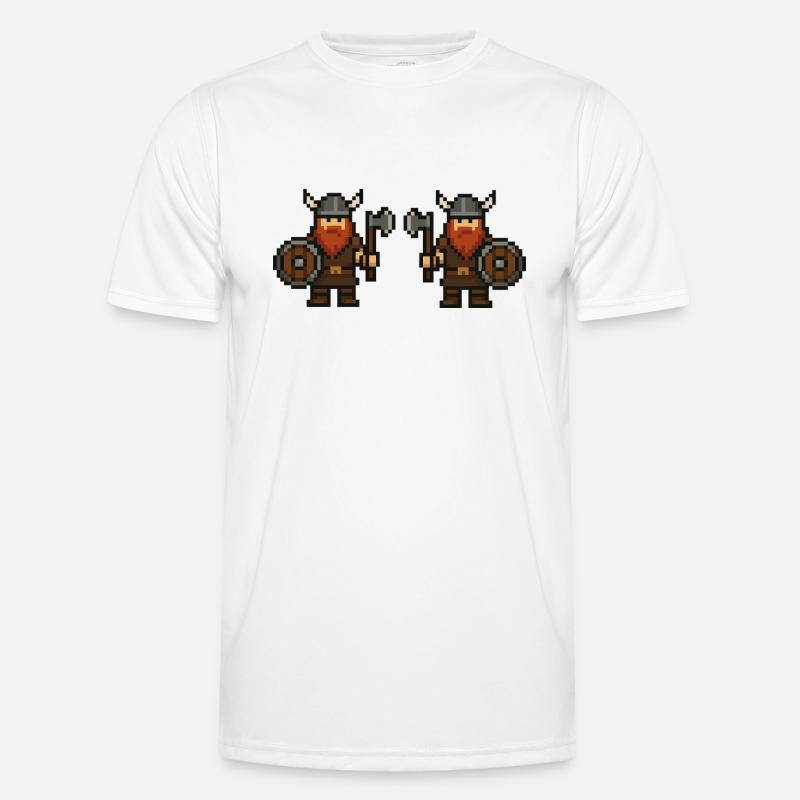 wikinger pixel 2 Männer Funktions-T-Shirt