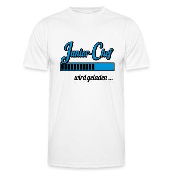 Junior chef Loading ... (pregnancy) - Men's Functional T-Shirt - white - Front - AI Model Male 178 dark (178cm)